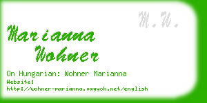 marianna wohner business card